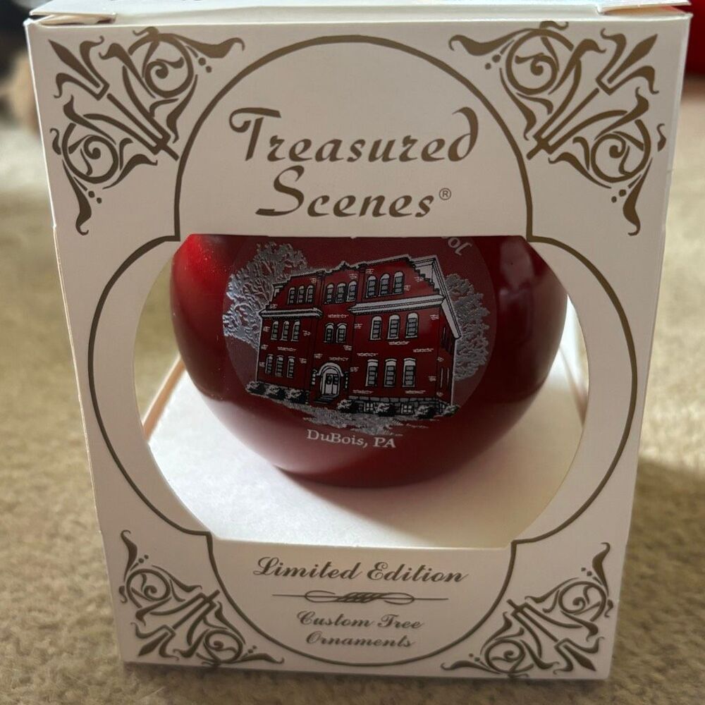 St. Catherine's School DuBois PA Glass Ornament 2002 5th Edition Red